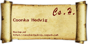 Csonka Hedvig névjegykártya